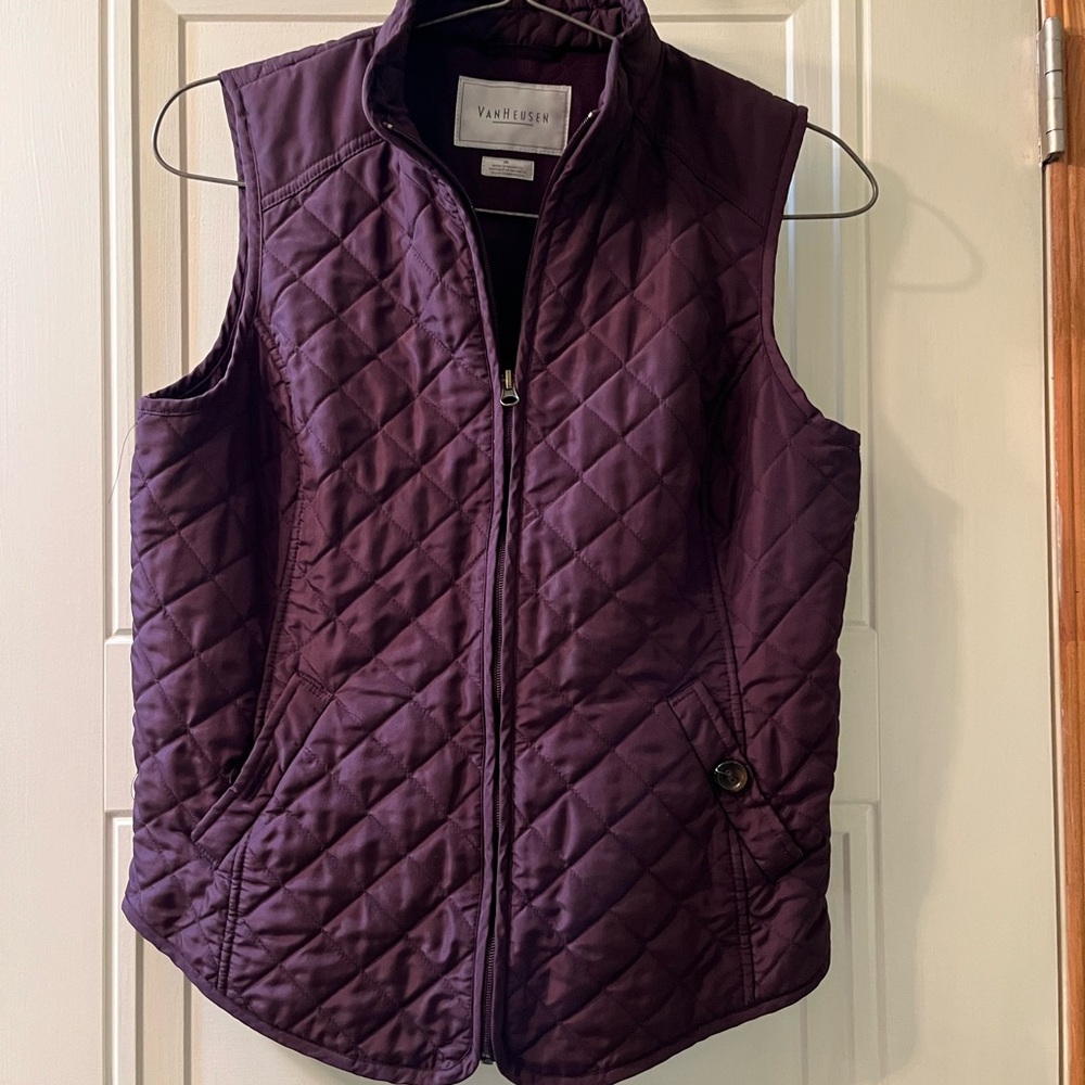 Van Heusen Women's Deep Purple Quilted Vest - Picture 1 of 5